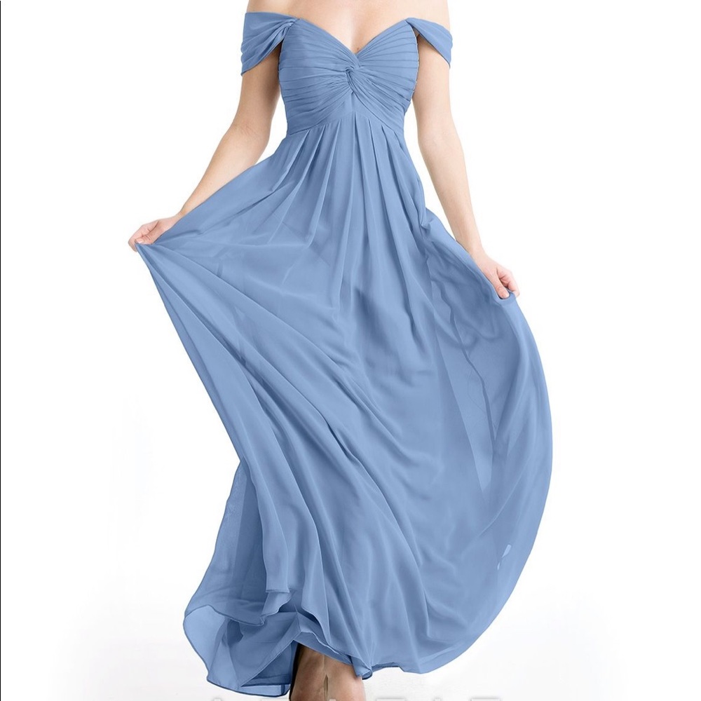 Azazie Steel Blue Katelynn Size 10